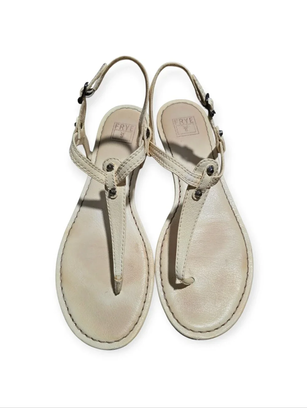 Frye Carson T-Strap Leather Sandals